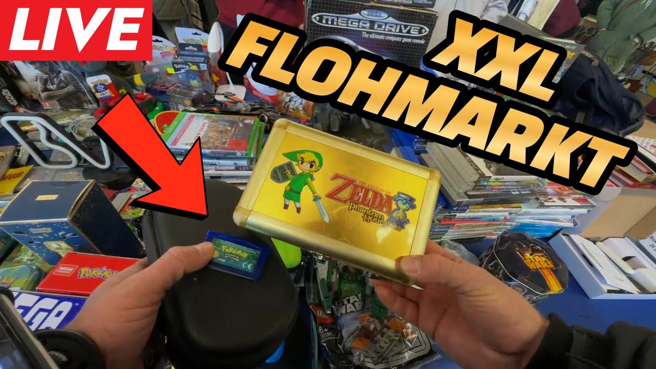 LIVE XXL Flohmarkt - 2 Märkte voller Schnäppchen - Pokemon Switch Gameboy & Zelda Reselling