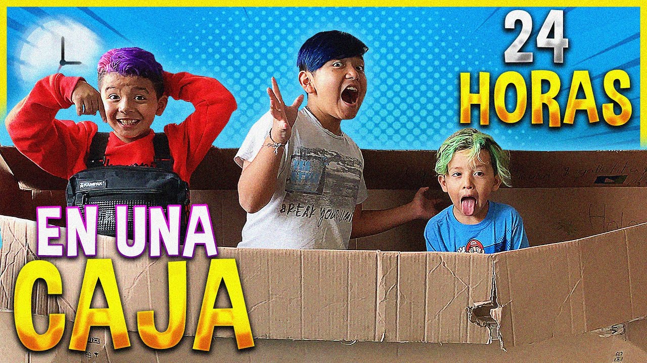 24 HORAS EN UNA CAJA DE CARTON!! (miren quien perdio)