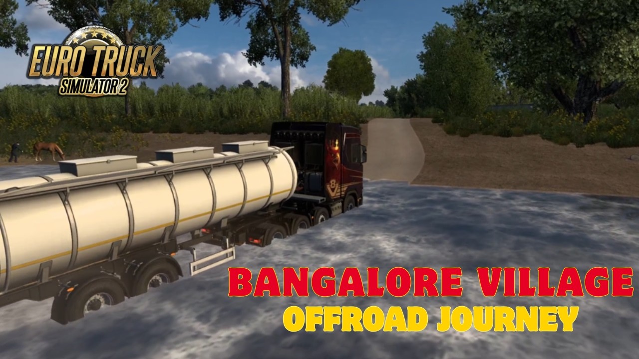 Bangalore Village Off-Road Journey 🌾🚛 | Realistic ETS 2 Adventure 🌙🔥