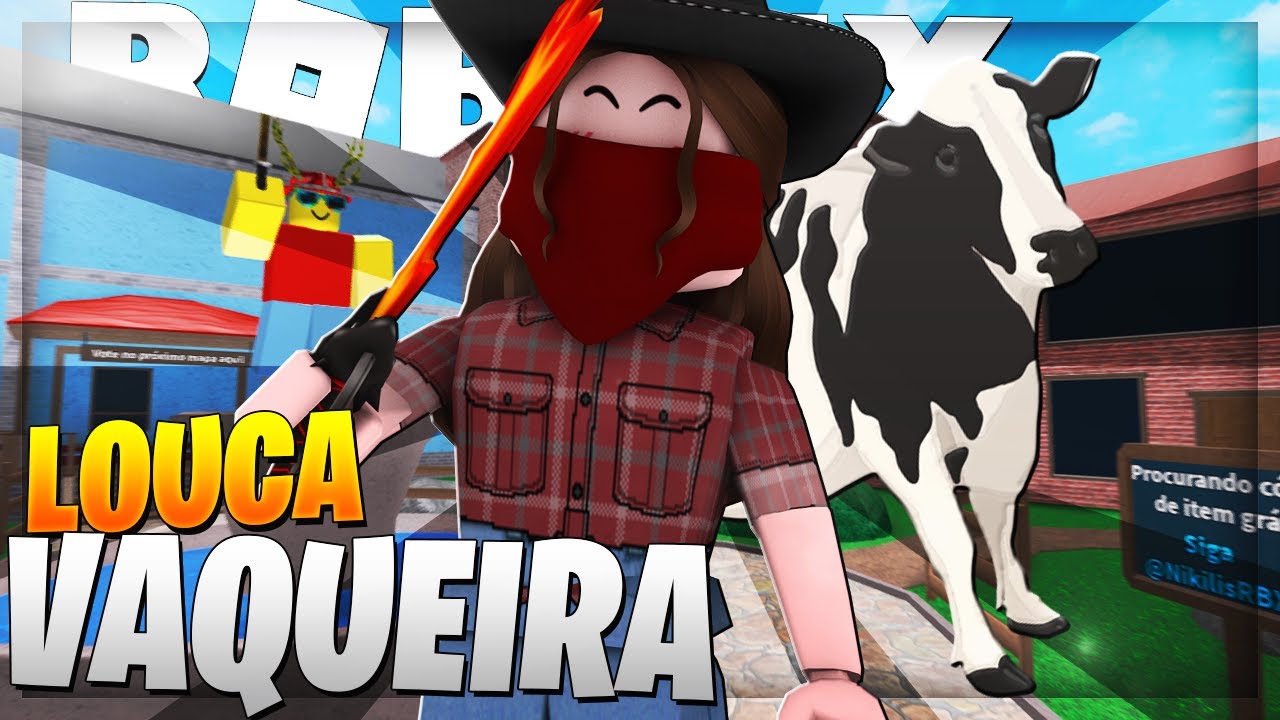 VIREI VAQUEIRA ASSASSINA no MURDER MYSTERY 😈🔪 | Roblox
