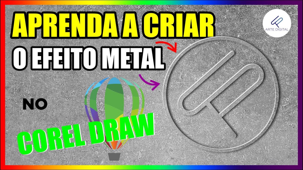 APRENDA A CRIAR O EFEITO METAL NO COREL - Passo a passo