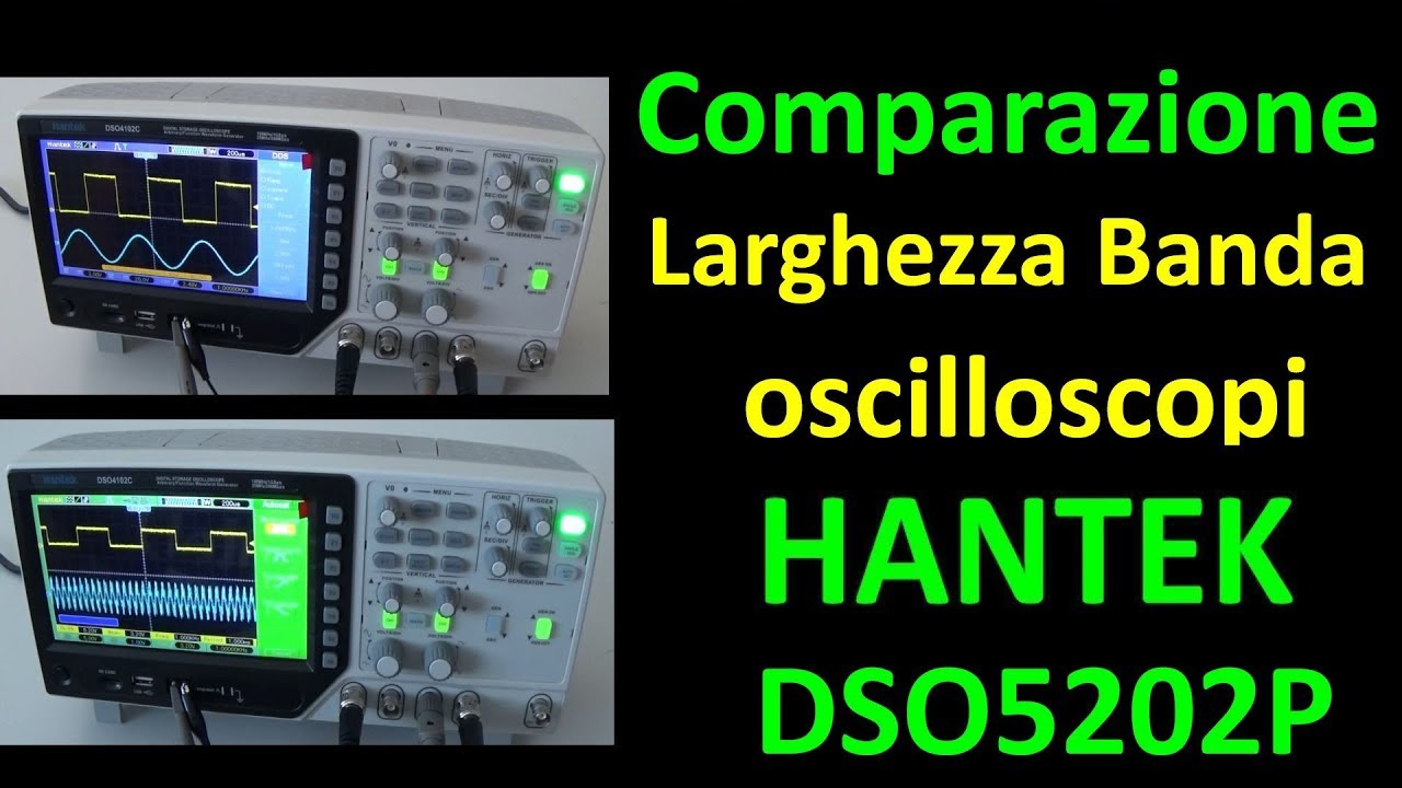 0519: Larghezza di banda a confronto su oscilloscopi Hantek 200MHz e 100MHz