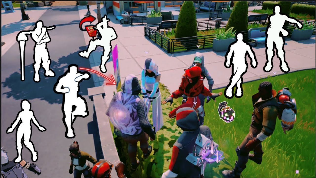 Emote Battle Copying the Whole Lobby Rare Emotes Party Royale