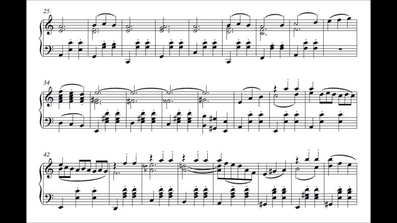 Sous le ciel de Paris(Under the sky of Paris/Under Paris Skies)(arrangement for piano solo)