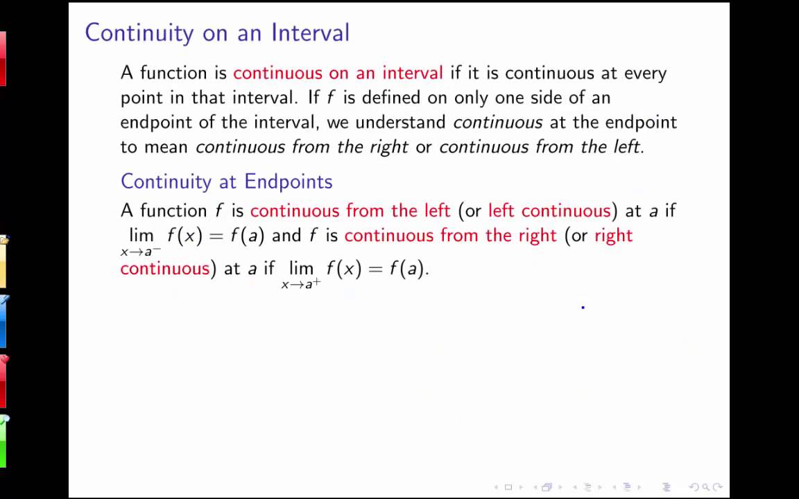 Section 2.5: Continuity
