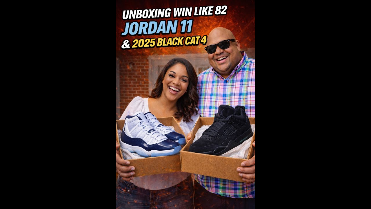 Unboxing Win Like 82 Jordan 11 and 2025 Black Cat 4 #theshakebackpodcast #unboxing #shoes #sneakers