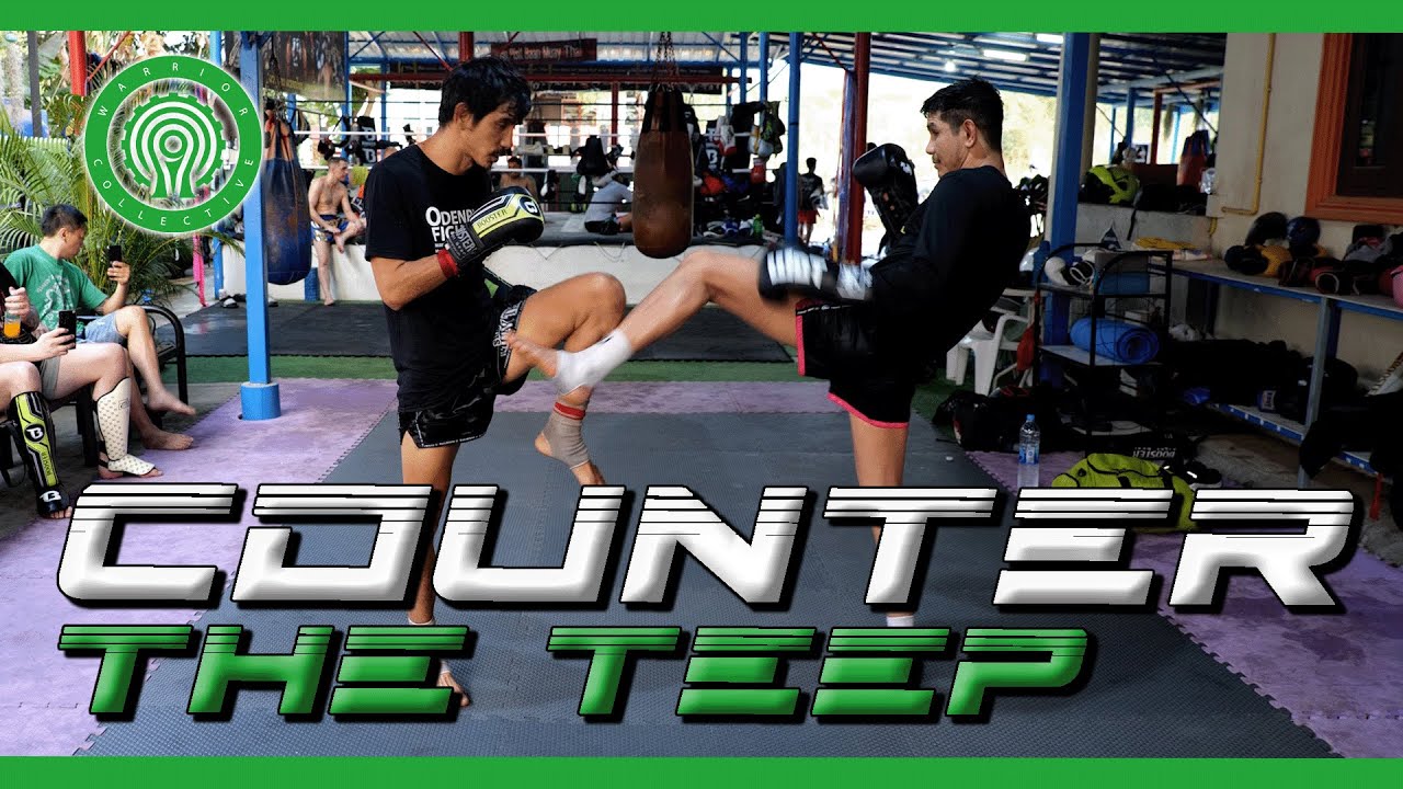 Sitjaopho #MuayThai Training - How to Defend and Counter the Teep with Pisit Kambang