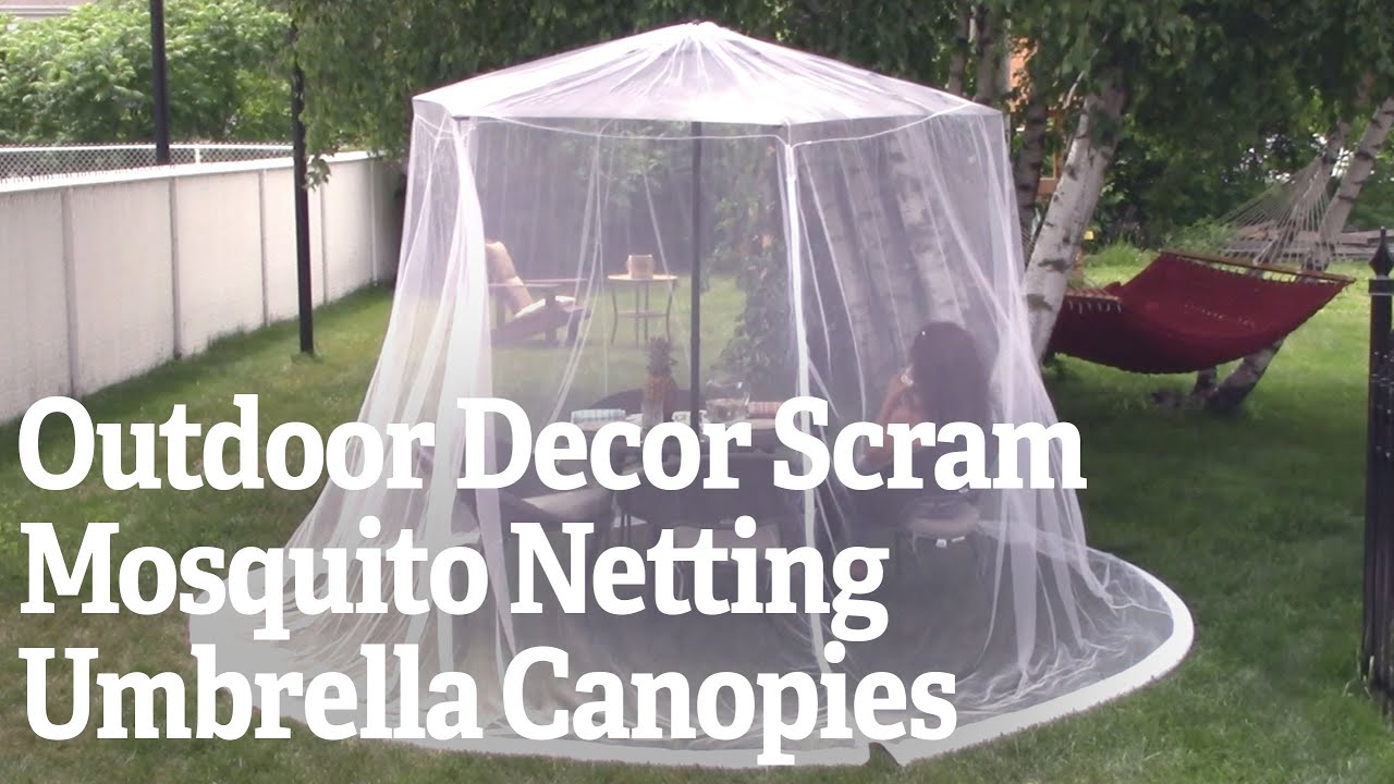 Outdoor Decor Scram Mosquito Netting Umbrella Canopies