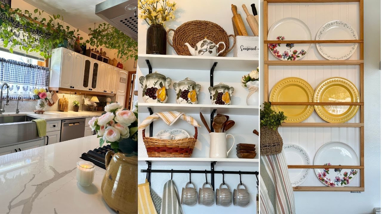 Decoración de Cocina con repisas  pequeñas☘️Ideas para decor tu cocina ☘️#soniaceli