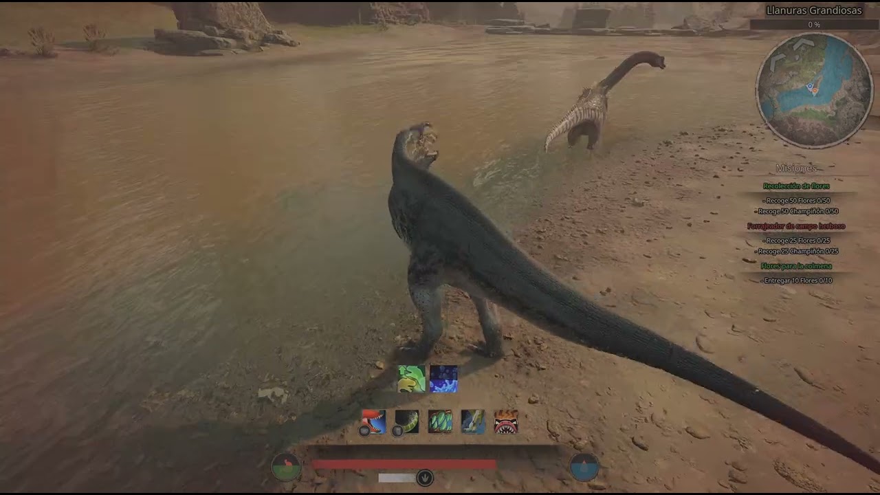 Path of Titans titanes vs ampelo