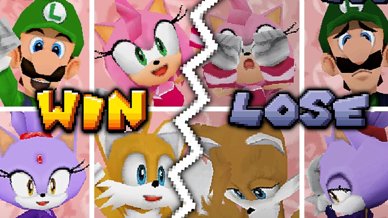 Mario & Sonic at the Olympic Games [DS] - All Characters Tournament Win/Lose Animations