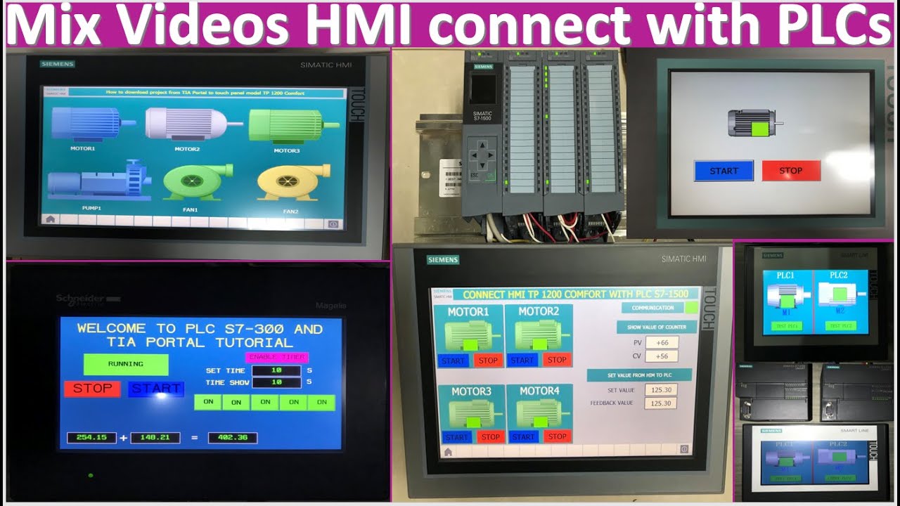 HMI connect with PLCs full tutorial in 12 hours