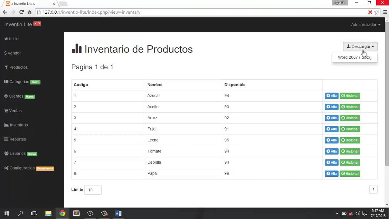 Inventio Lite v1.5: Sistema de Inventario y Ventas en PHP y MySQL
