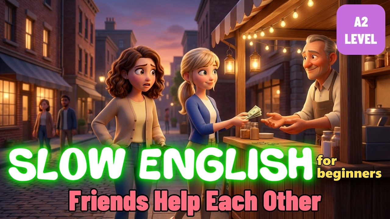 She Forgot Her Wallet… Her Friend Stepped In | Easy English Listening Lessons (A2 Level)