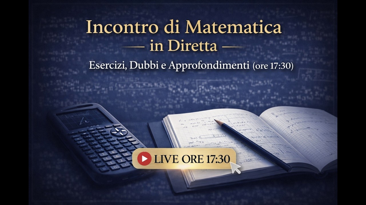 Incontro di Matematica in Diretta – Esercizi, Dubbi e Approfondimenti (ore 17:30)