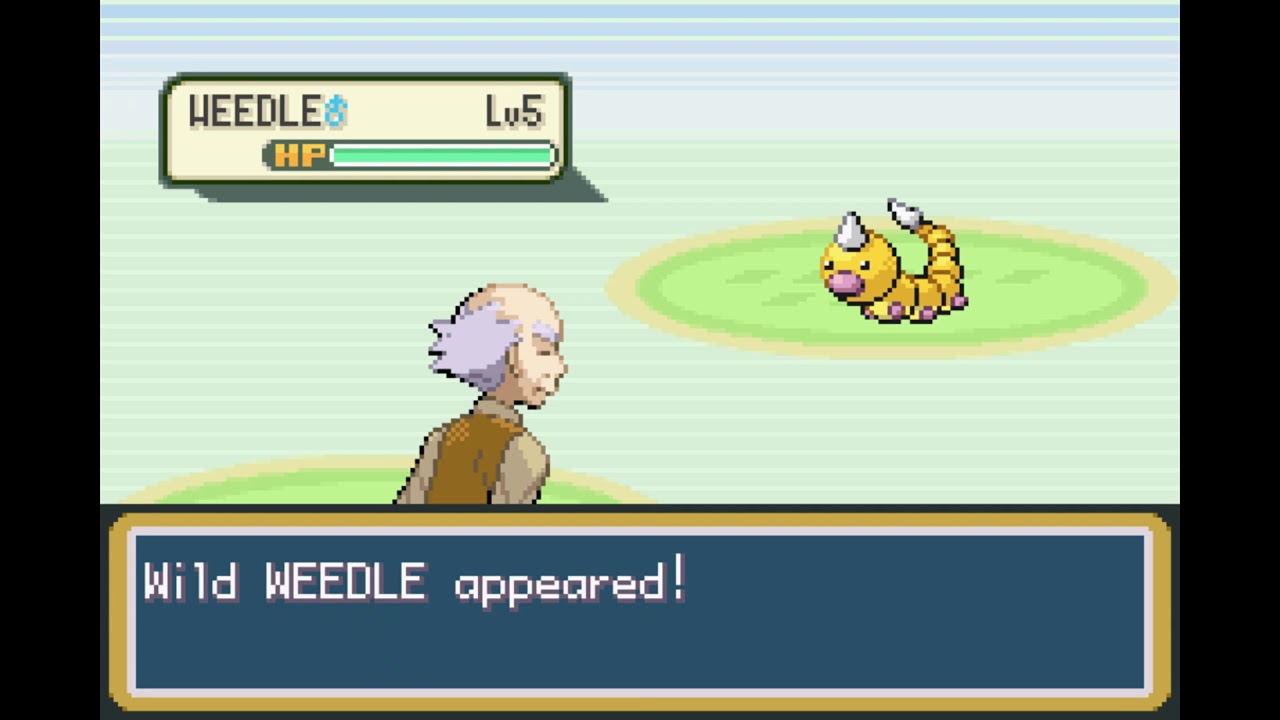 Deliberate RNG Of Old Man Weedle in Pokemon Fire Red and Leaf Green