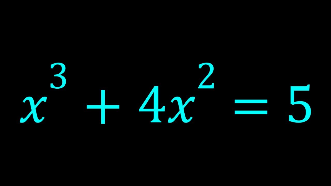 Let's Solve A Good Cubic Equation