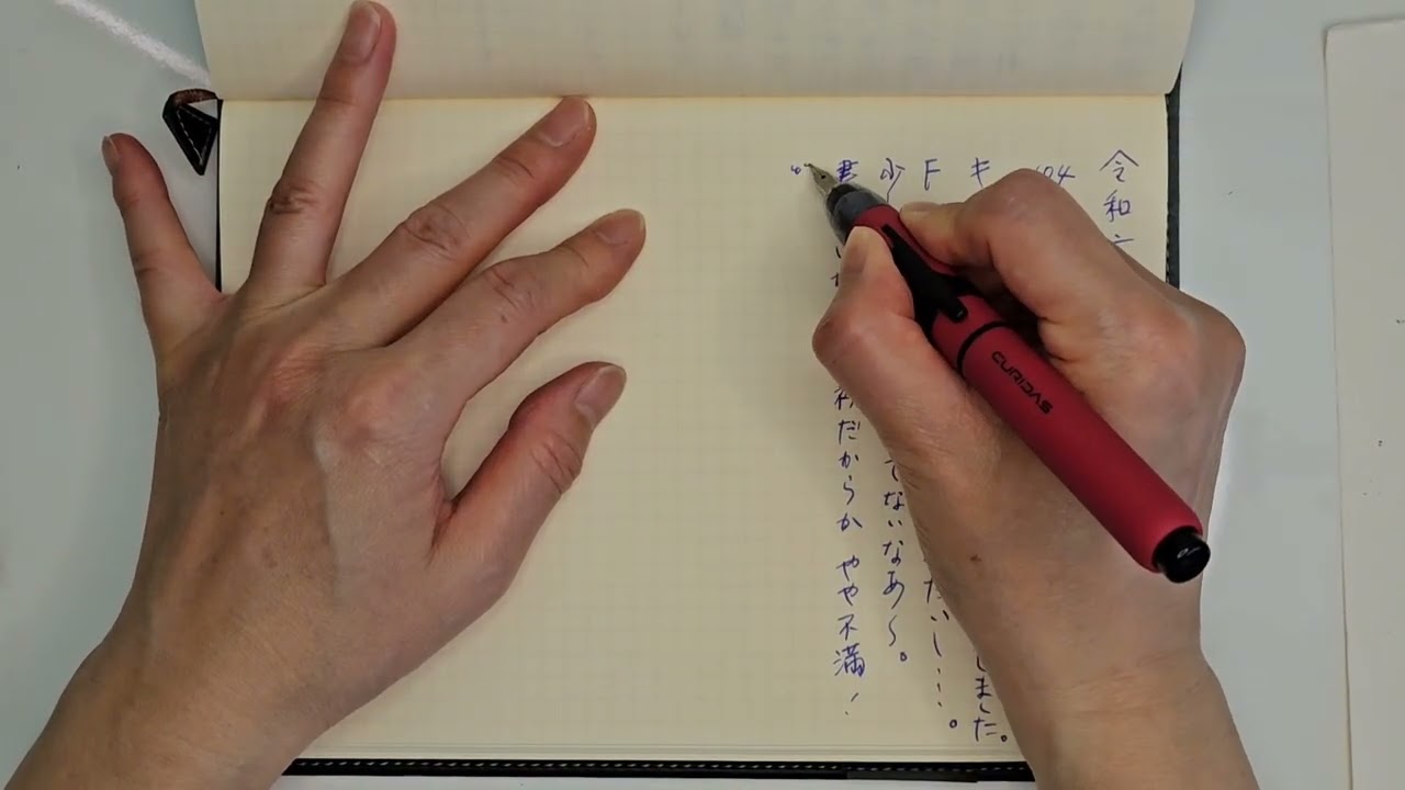 プラチナ万年筆 キュリダス デプス レッド M、、、ひたすら書く(BGMなし)