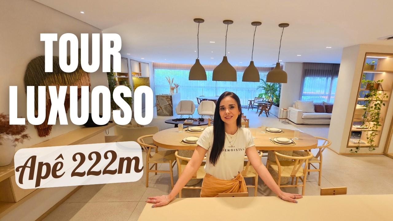 Tour Ap&ecirc; 222m&sup2; de PURA OSTENTA&Ccedil;&Atilde;O 😱 Quartos Enormes + Banheiro Duplo