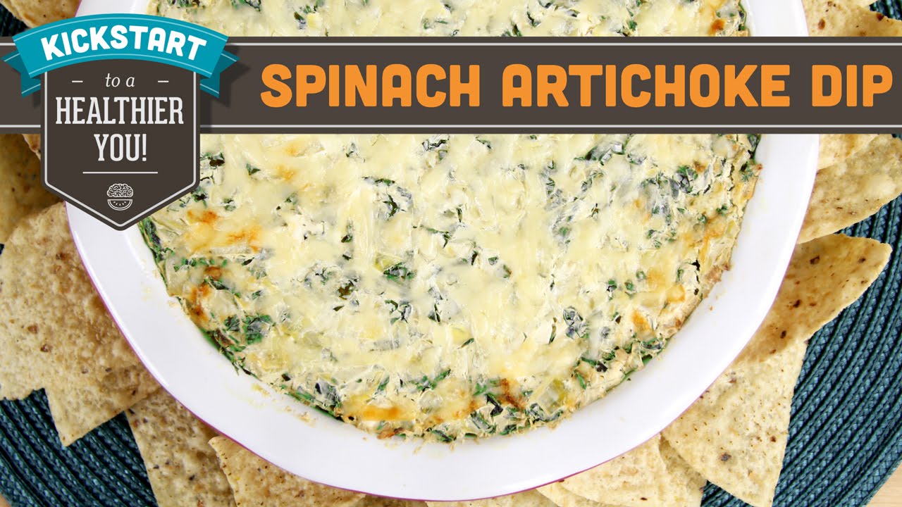 Spinach Artichoke Dip! Healthy Super Bowl Snacks - Mind Over Munch Kickstart Series