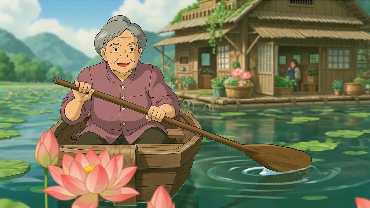 Relaxing CozyAnime Life on a Floating Garden 🌿🏠  Ghibli-Style Video