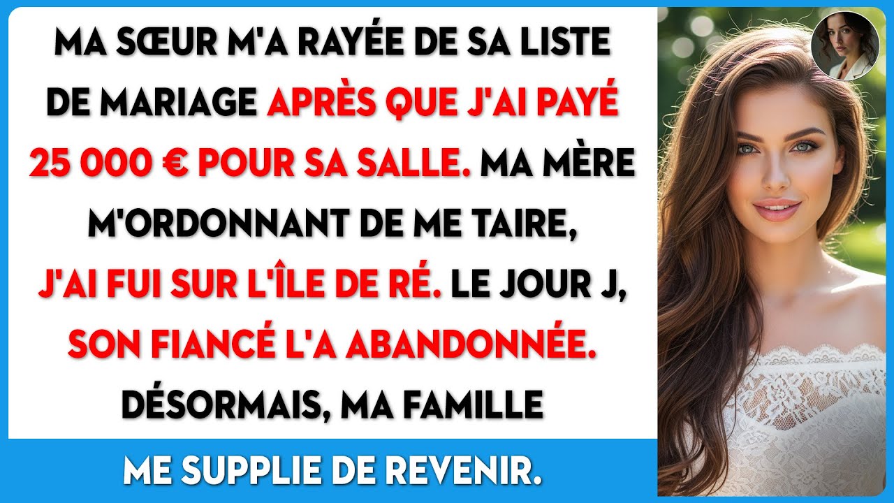 Exclus du mariage de ma sœur, nous partons sur l'Île de Ré en attendant qu'ils supplient.