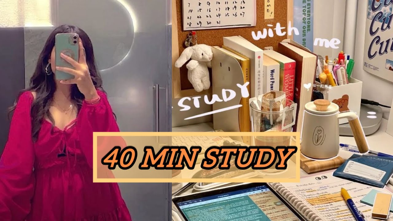 40 Min Study With Me | Rainy / Calm / Late Night (jo bhi mood ho)
