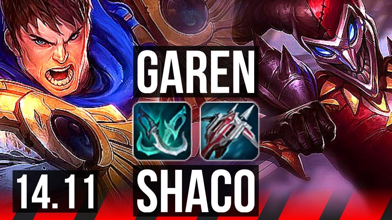 GAREN vs SHACO (TOP) | Quadra, 9/1/2, Legendary, Rank 14 Garen | BR Master | 14.11