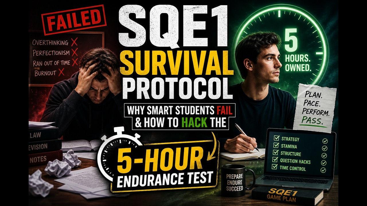 SQE1 Survival Protocol: Why Smart Students Fail & How to Hack the 5-Hour Endurance Test