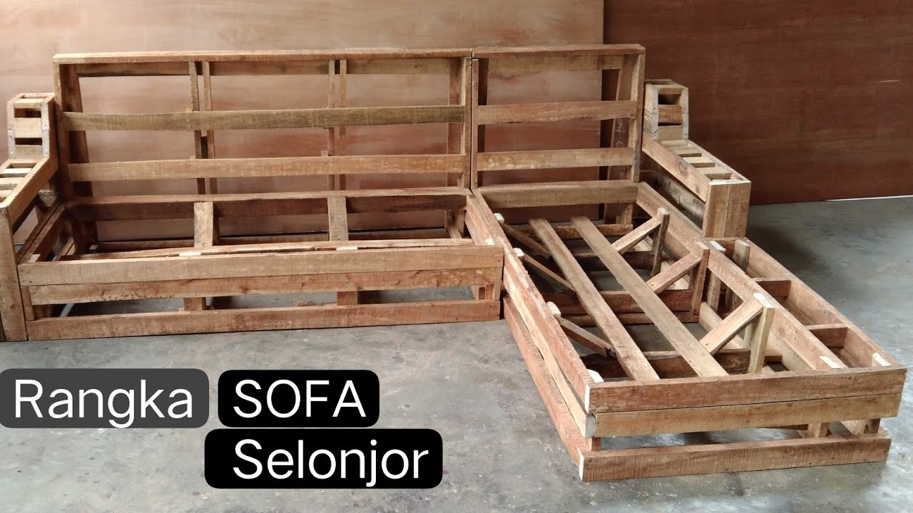 membuat Rangka Sofa selonjor/Make a long Sofa frame.