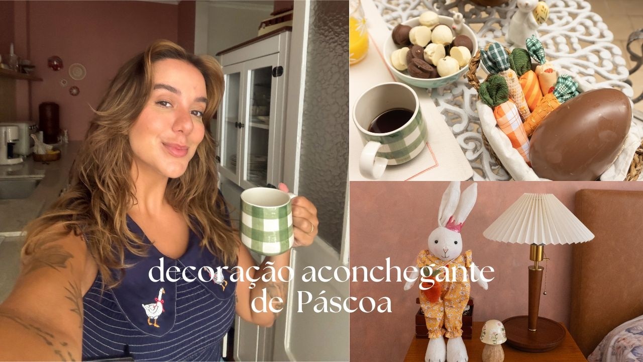 decidi decorar minha casa para Páscoa: decoração aconchegante e vlog de compras na Camicado