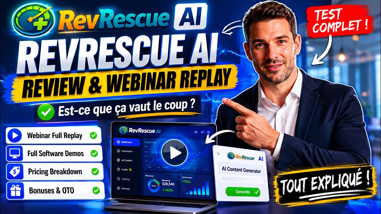 RevRescue AI Webinar Replay | Review + Demo + Bonuses + OTO Breakdown | RevRescue AI Review 🤖
