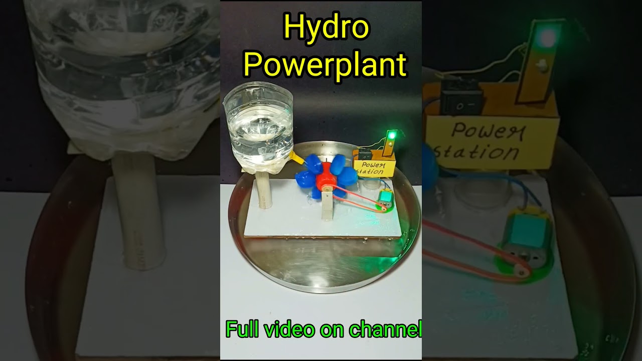 How to make hydro powerplant working model #shorts #shortvideo #short #hydropower #diy