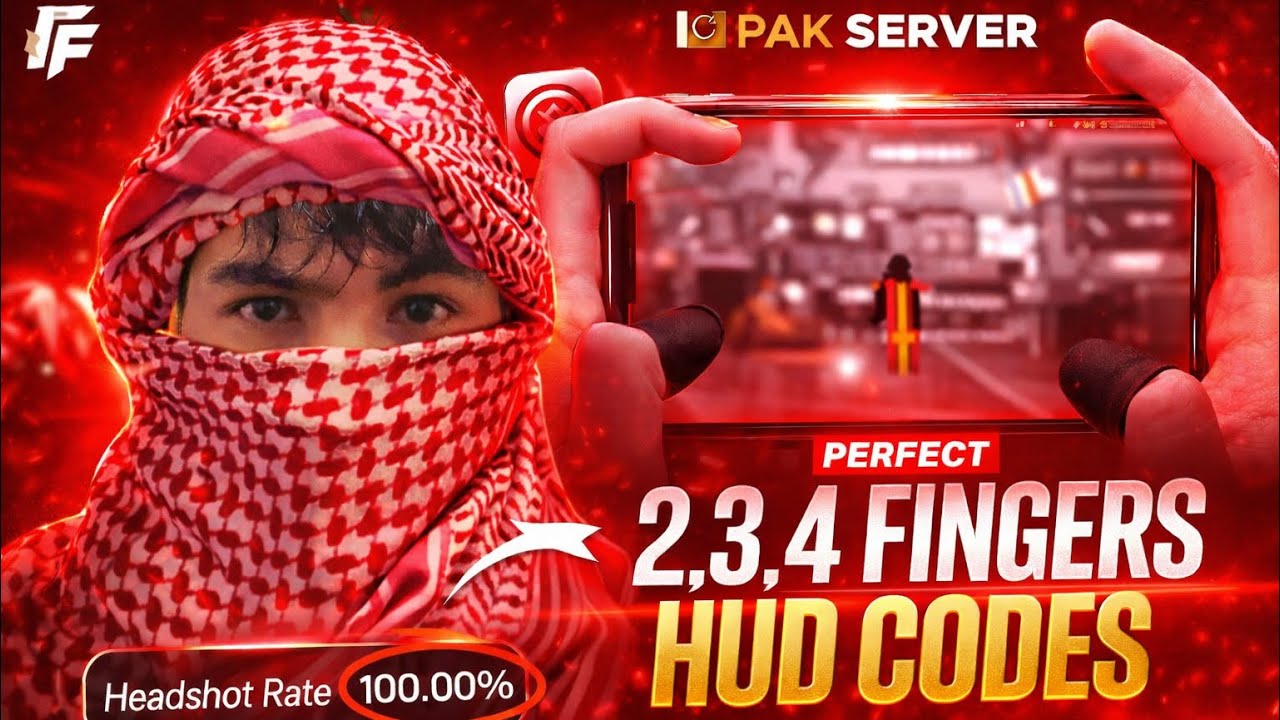 Best Custom HUD for Headshots in Free Fire | 2 Finger, 3 Finger & 4 Finger Best Custom HUD