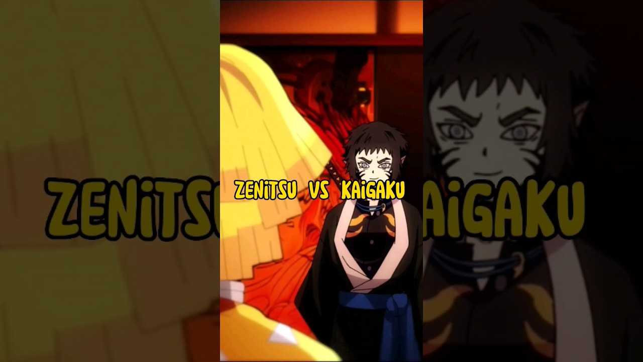 Zenitsu's Epic Fight with Kaigaku🥶| zenitsu vs kaigaku #zenitsu #kaigaku #demonslayer