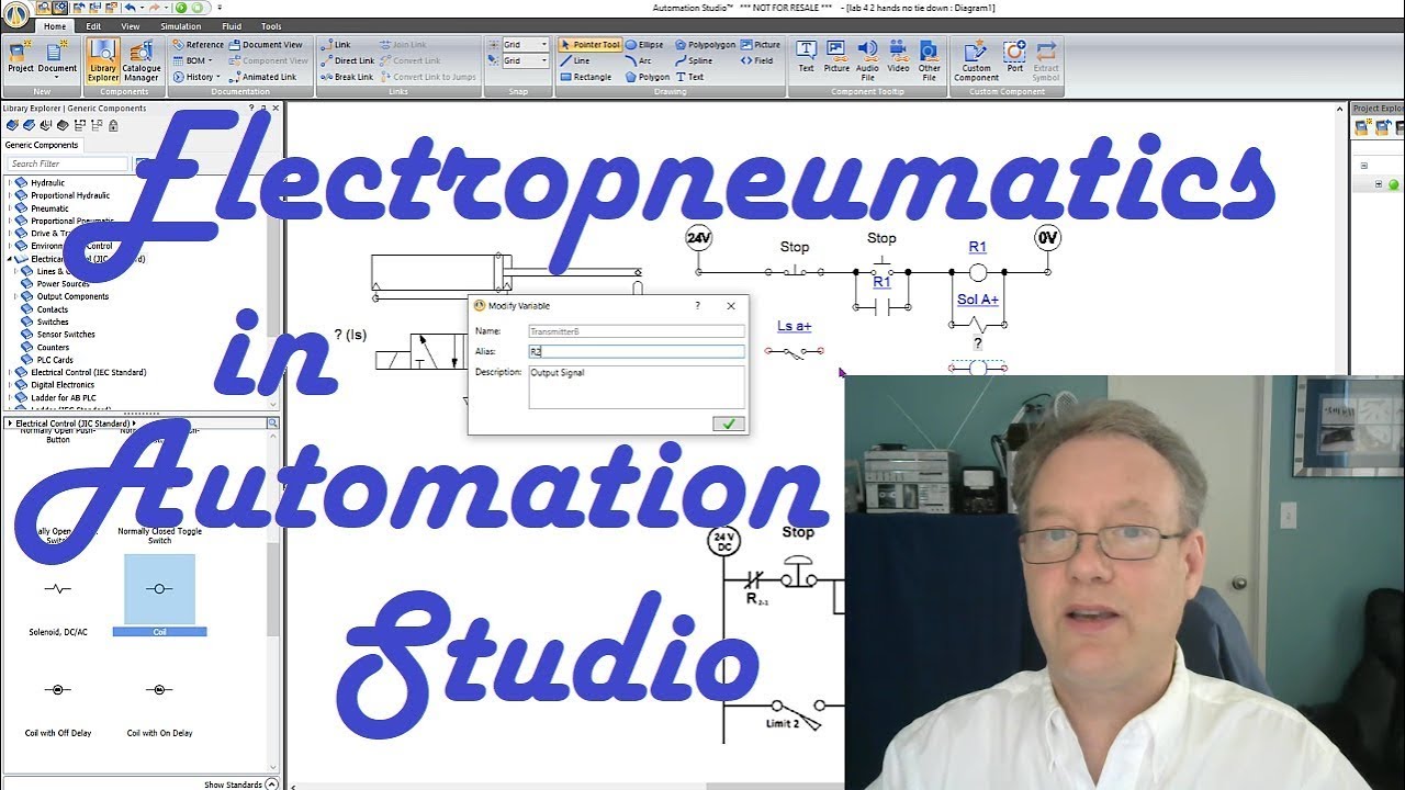 Building an Electropneumatic Circuit in Automation Studio