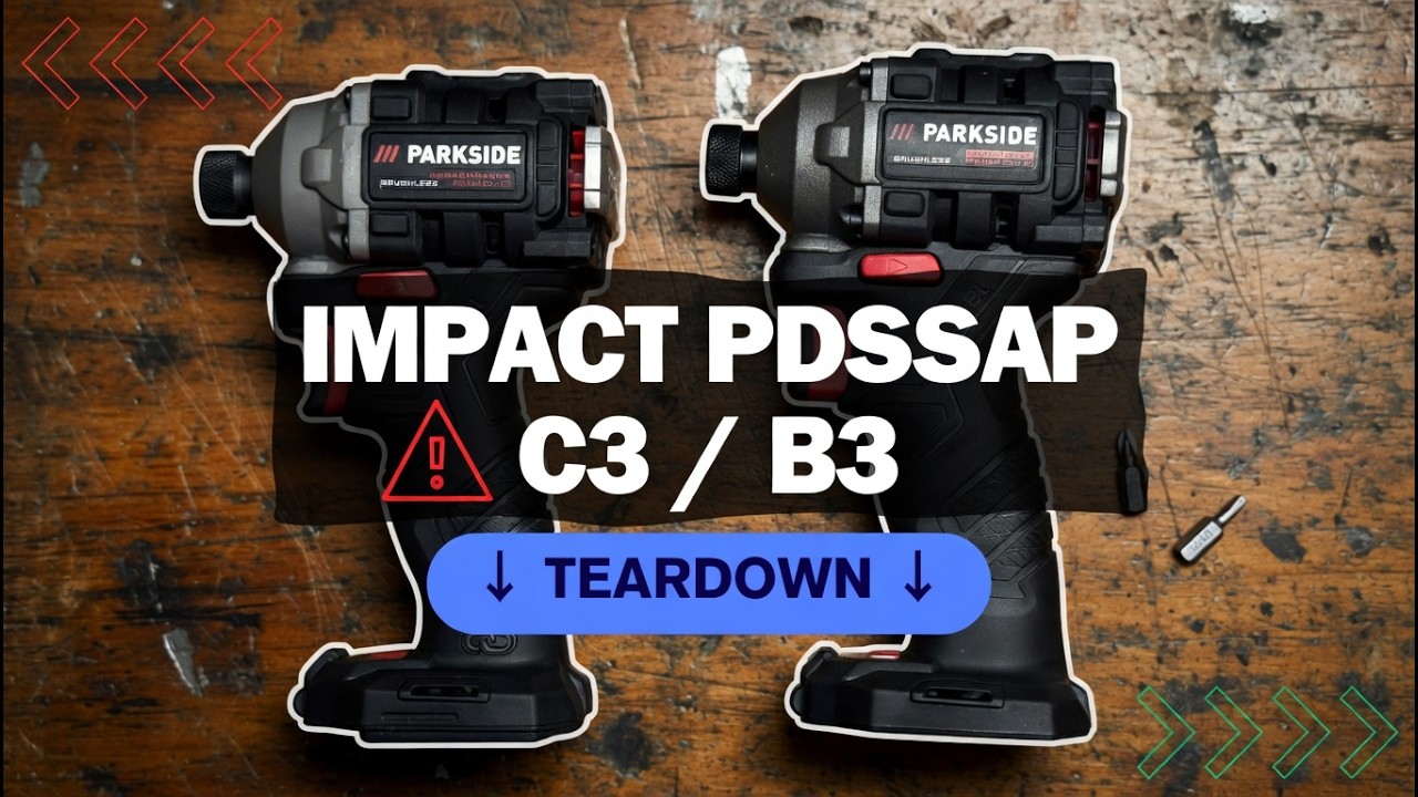 TEARDOWN: C3 vs B3 Parkside Performance PDSSAP 20-Li impact drivers