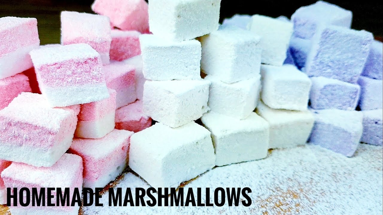Homemade Marshmallows(flavored marshmallows) WITHOUT THERMOMETER AND WITHOUT CORN SYRUP