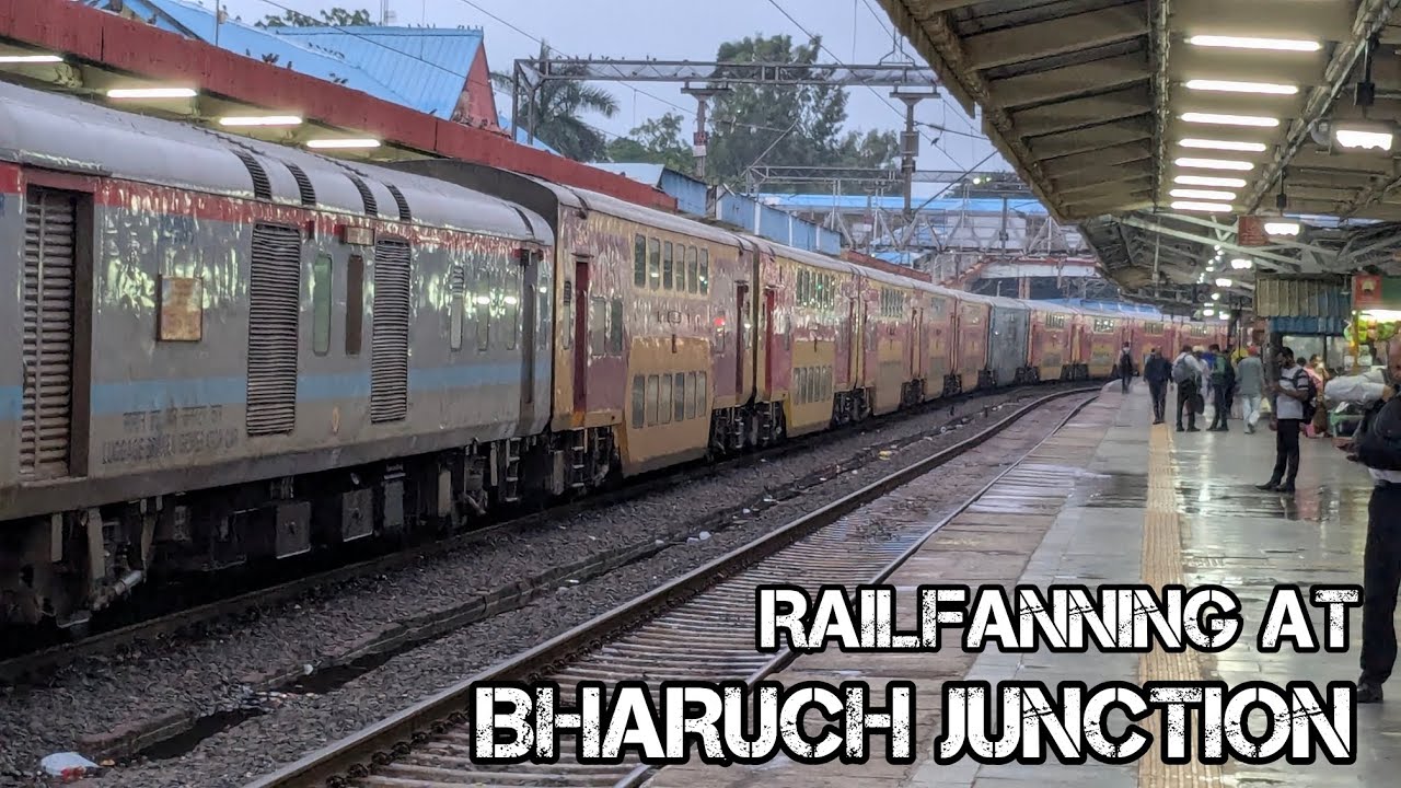 [PART-1] Railfanning At Bharuch Junction | Aerodynamic WAP-7 | Western Railway | Indian Railway