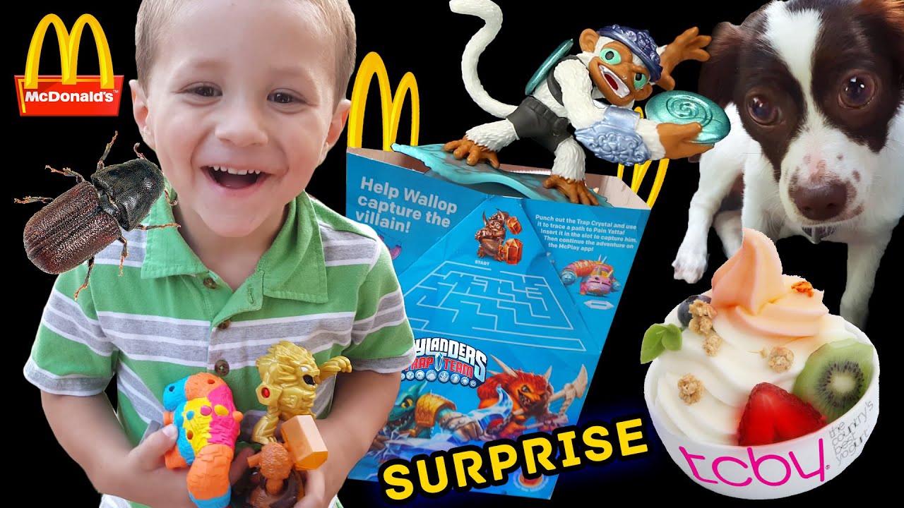 Skylanders Хэппи Мил TOYS угадайку + Fling Kong Сюрприз ж / Sky Шиповник! (TRAP КОМАНДА FUN!)