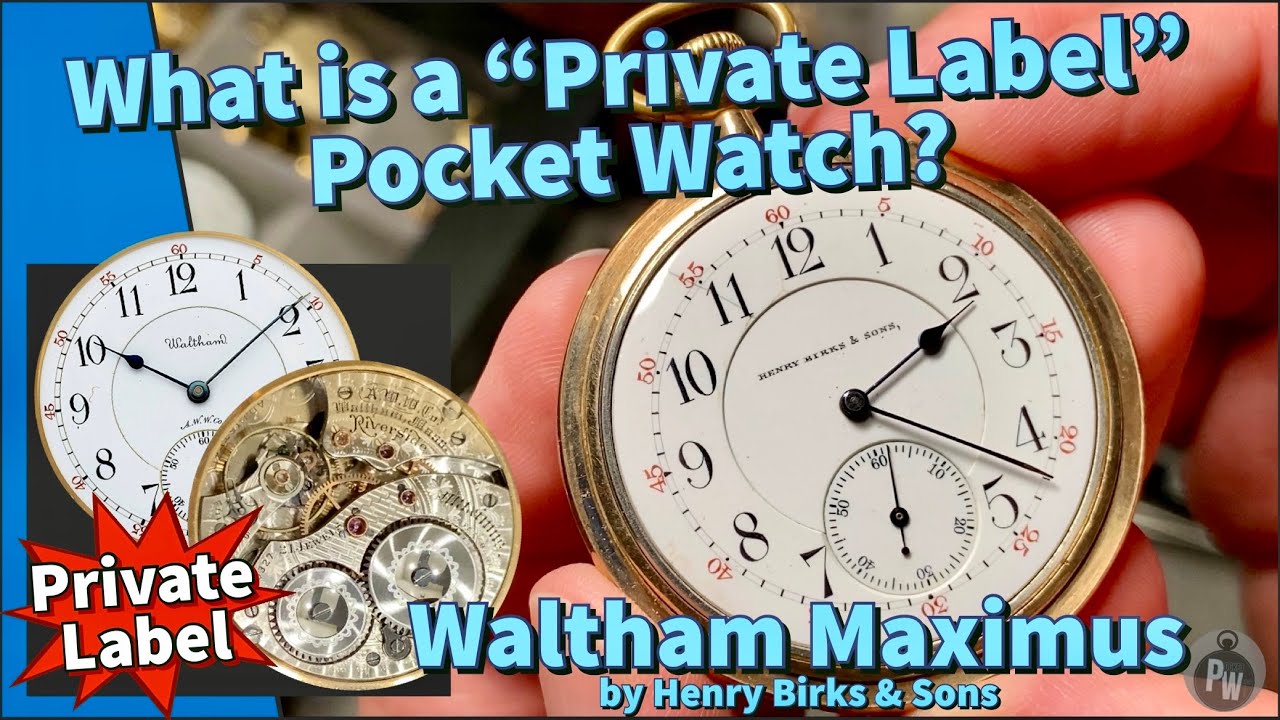 Waltham Maximus Pocket Watch — Henry Birks & Sons of Montreal Canada Private Label 12s Pocketwatch