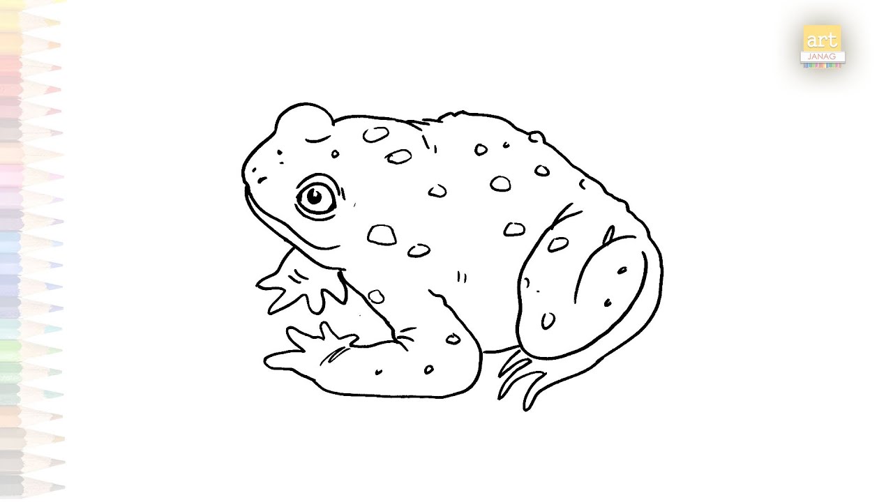 Toad drawings easy | Drawing tutorial | How to draw A Toad step by step | #artjanag