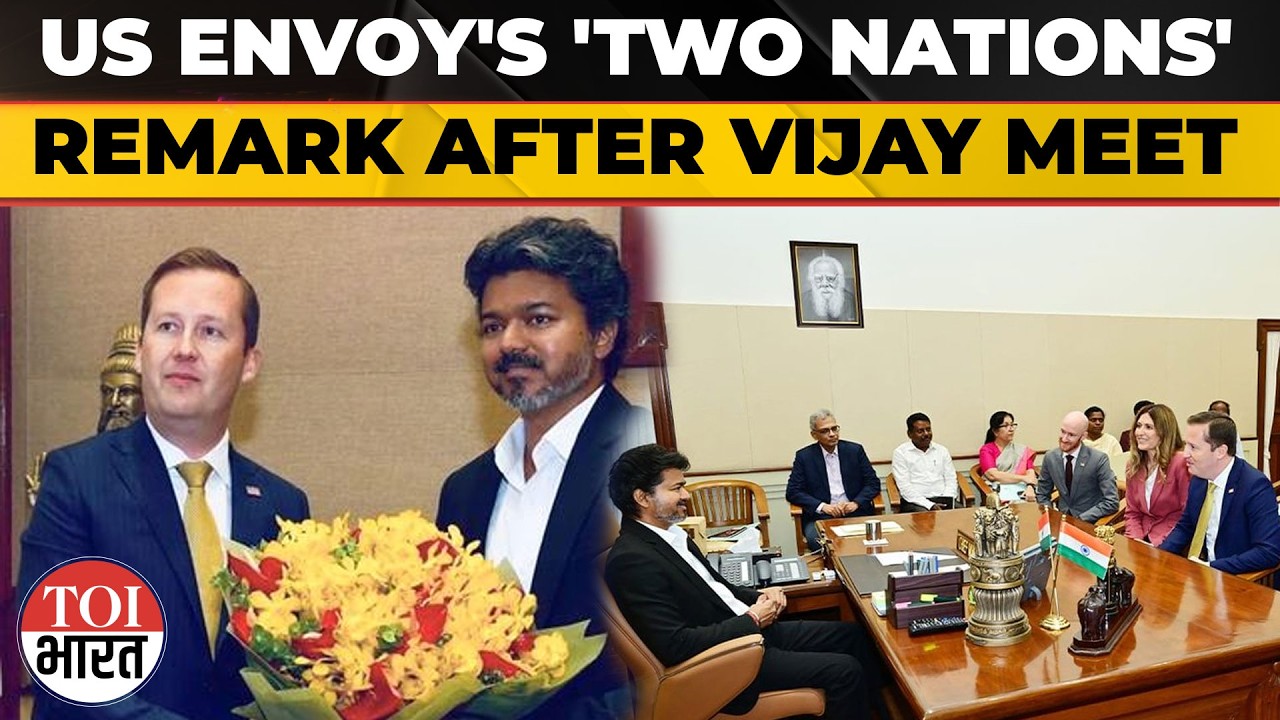 Row Erupts Over US Ambassador Gor's 'Two Nations' Remark After Meeting Tamil Nadu CM Vijay