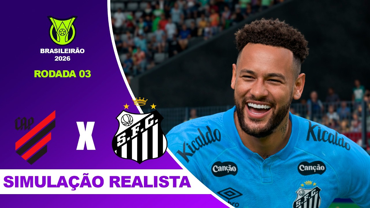 ATHLETICO-PR X SANTOS - Brasileirão Serie A 2026 - RODADA 3º | Simulação Realista