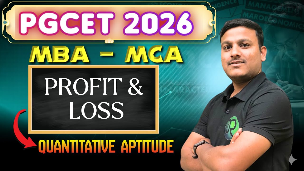 PGCET - MBA  / MCA 2026 | Quant | Profit and loss   | #pgcetexam2026