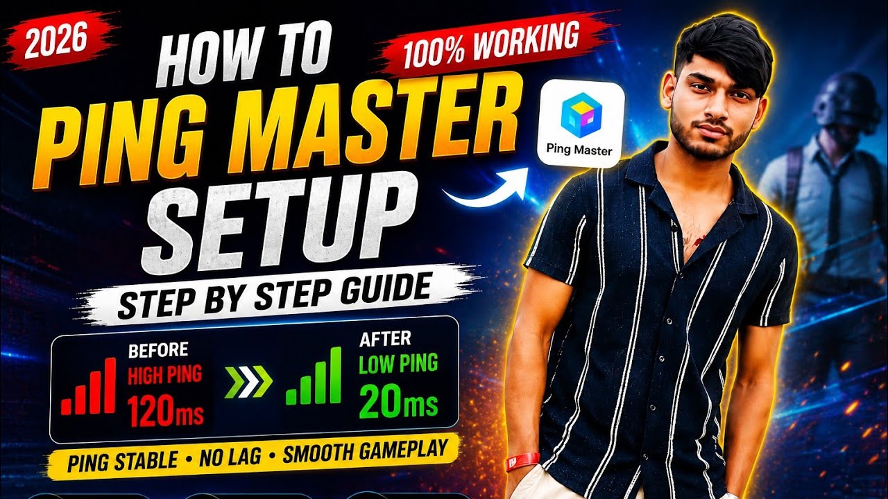 Ping Master App Setup for BGMI | Fix High Ping & Lag in 2025#bestpingappforbgmi#pingmasterappsetup