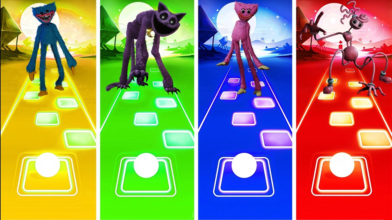 Huggy Wuggy vs CatNap vs Kissy Missy vs Mommy Long Legs - Tiles Hop Poppy Play Time 5