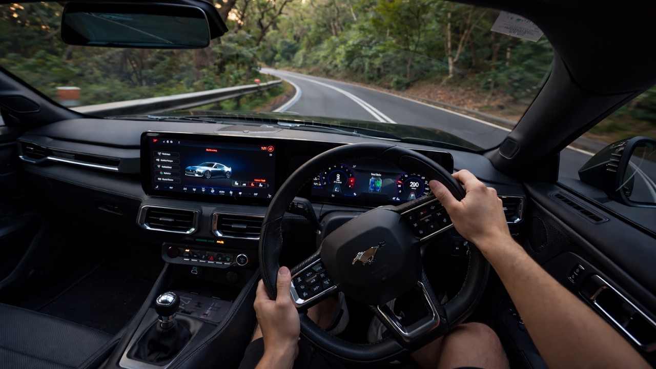 Morning Coffee Run in a 2025 V8 Mustang (POV)