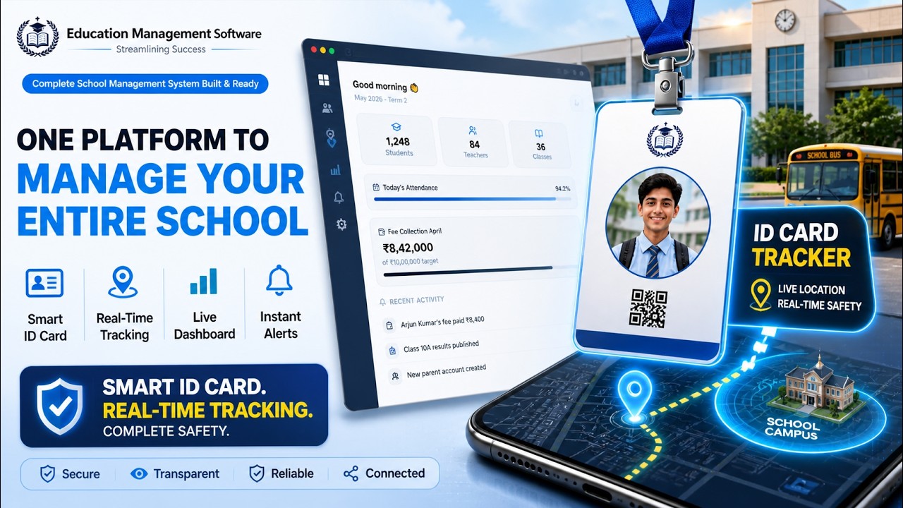 Monitor Students Live 📡 | Smart ID Card Tracking for Schools
