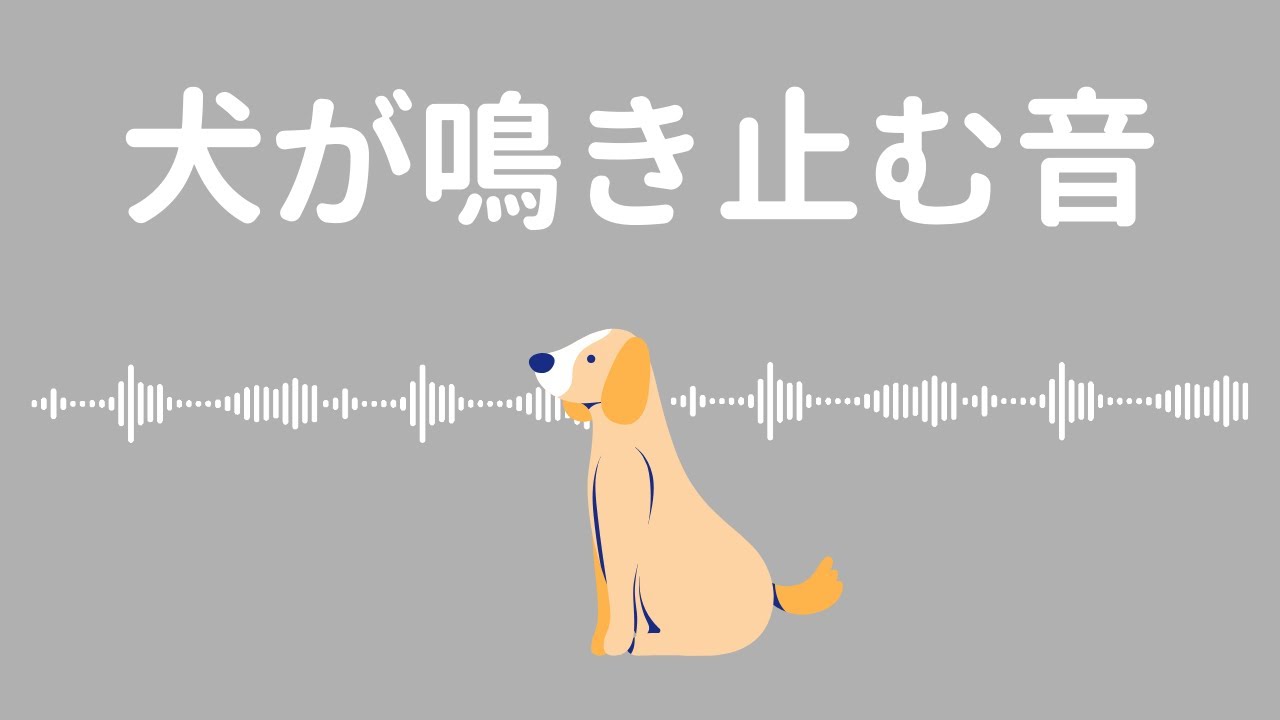 犬が鳴き止む音。愛犬の鳴き声対策に。ご飯の前にも流すと鳴き止ませ効果アップ